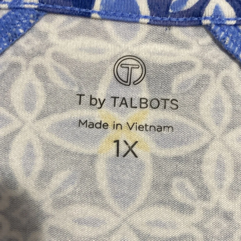 T by Talbots cotton blend knit tee shirt top - Picture 7 of 10